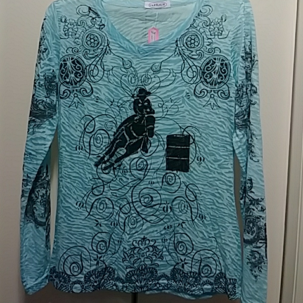 Atlas Bling Barrel Racer Burn-out Shirt